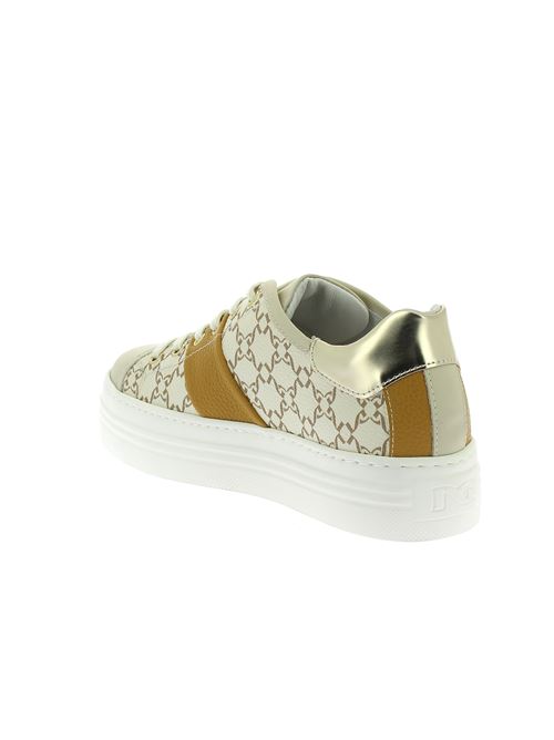 sneakers da donna in pelle ed ecopelle beige NERO GIARDINI | E513026D710